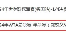 开云真人平台:2024WTA年终总决赛半决赛直播频道平台 郑钦文vs克雷吉茨科娃直播观看入口地址